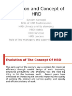 Evolution and concept of HRD