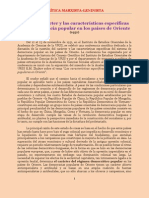 Sobre el carácter y las características específicas de la democracia popular en los países de Oriente (1952)