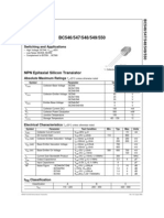 Data Sheet Transistor BC546 a BC550