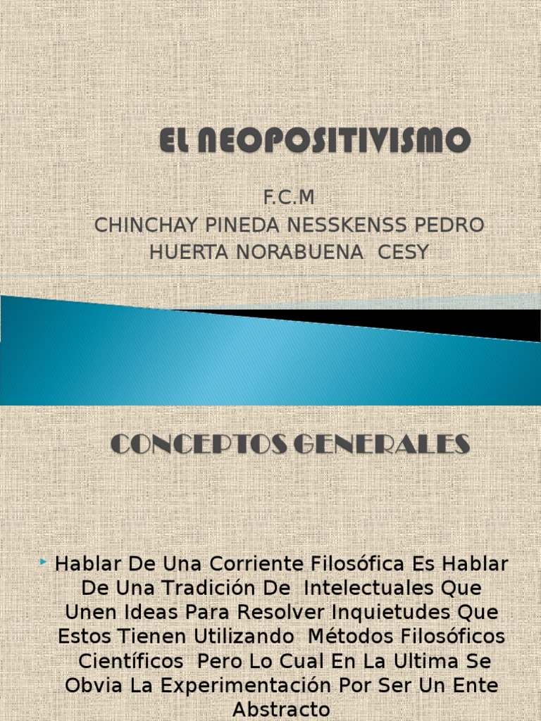 El Neopositivismo | PDF
