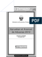 ARANCELES 2012