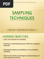 Report On Sampling Techniques