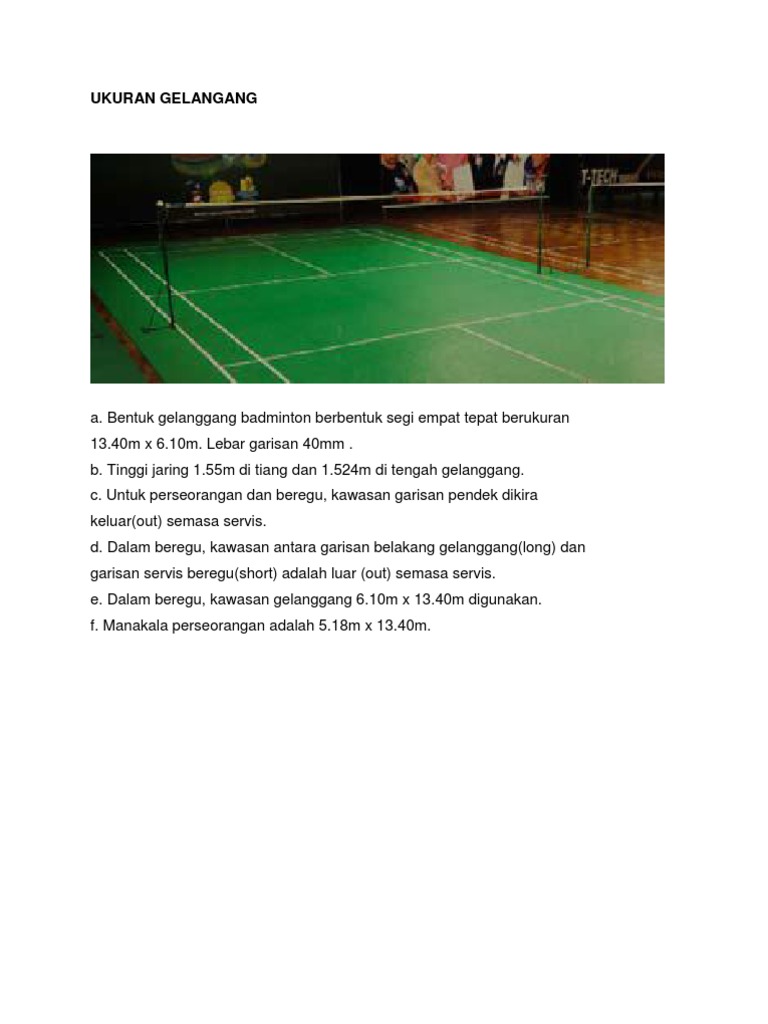 Ukuran Gelanggang  PDF