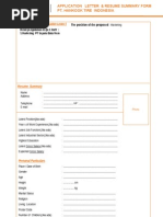 Application Letter & Resume Template | PDF | Career & Growth