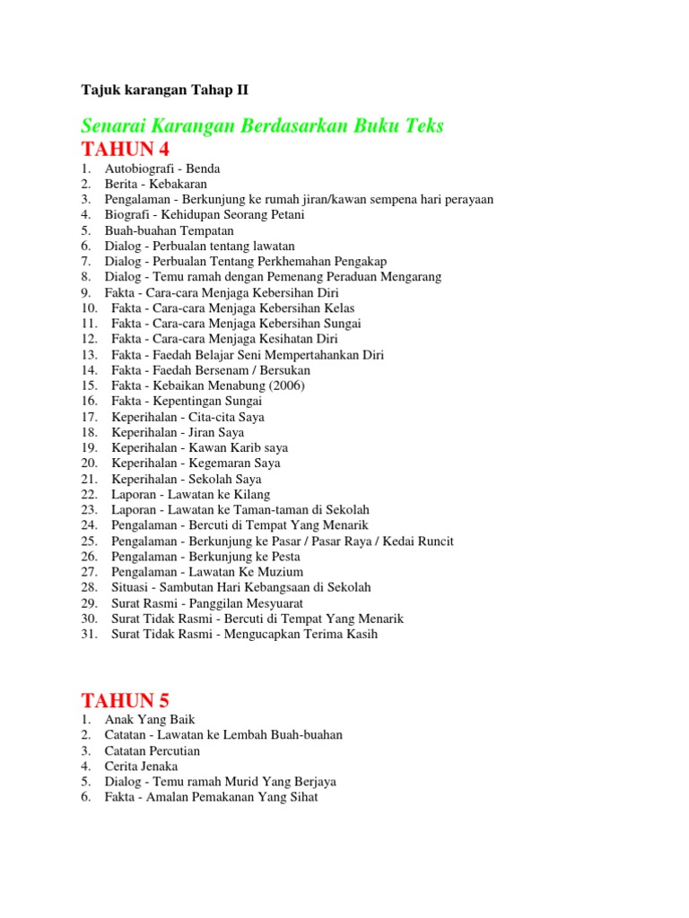 TAJUK-TAJUK PENTING | PDF