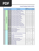 Annual Training Calendar 2011-2012