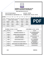 2013-2014. Time Table