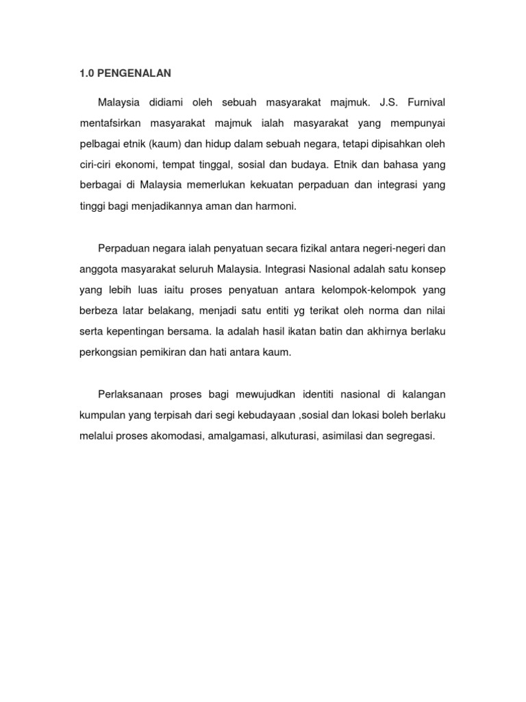 Konsep Konsep Hubungan Etnik Pdf
