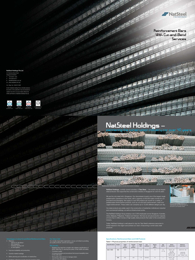 Natsteel Rebar Properties | PDF | Angle | Nature