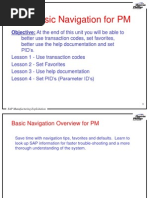 SAP Basic Navigation in The PM Module