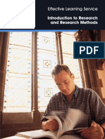 Introduction to Research and Research Methods