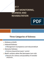 Unit 7 Credit Monitoring, Sickness and Rehabilitation