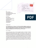 Covering Letter to Shri. P C George on Arbitration 19 Aug 2013 reg Arbitration Agreement to establish Truth of Allegations raised by him against Shaffi Mather.pdf