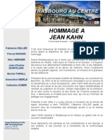 13 08 19 Hommage À Jean KAHN CP Du Groupe Strasbourg Au Centre