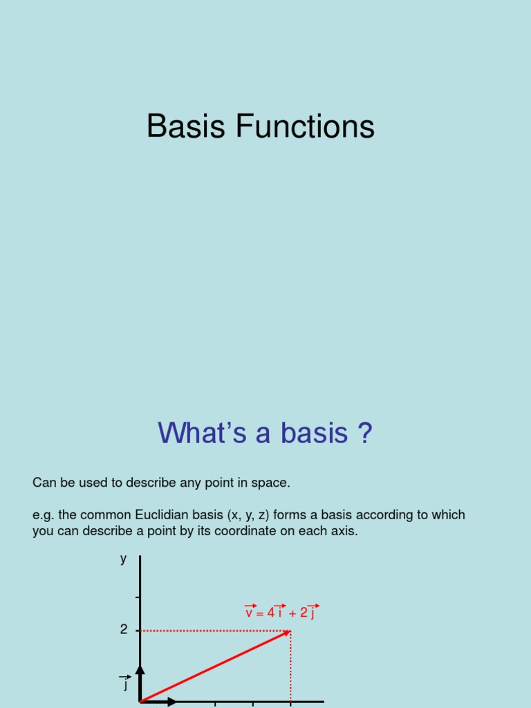 Basis Functions Basis (Linear Algebra) Convolution