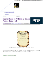 Interpretação Do Prefácio Da Oração Do Pai Nosso - Parte 3 e 4 - Portal Da Teologia PDF