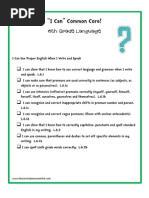 6th grade languae common core i can statements
