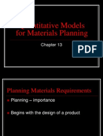 CH 13 Quantitative Models For Materials Planning