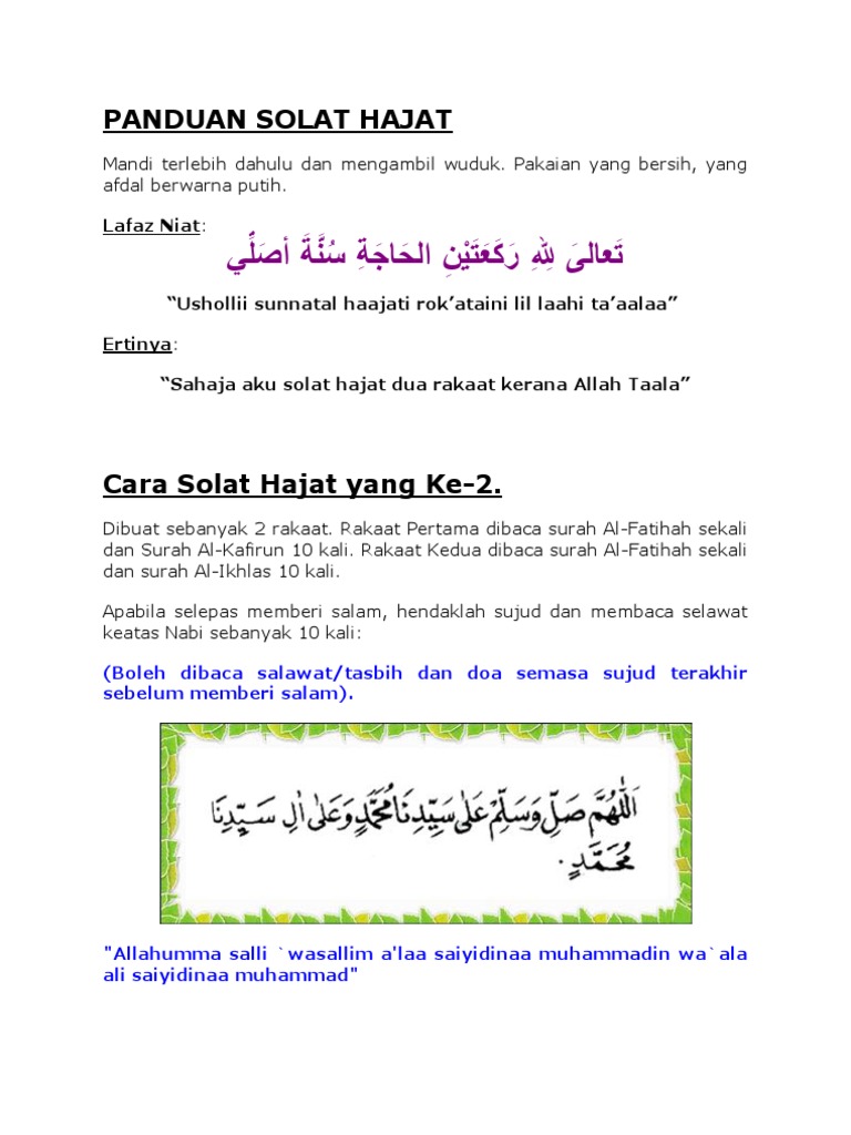 Panduan Solat Hajat Pdf