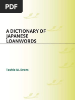 A Dictionary of Japanese Loanwords