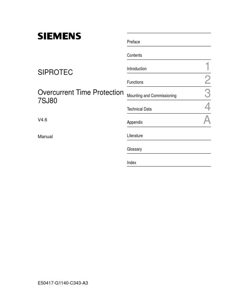 7SJ80xx Manual A3 V040201 Us | PDF | Input/Output | Electromagnetic ...