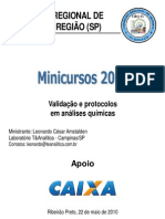 Validacao Protocolos Analises Quimicas 2010