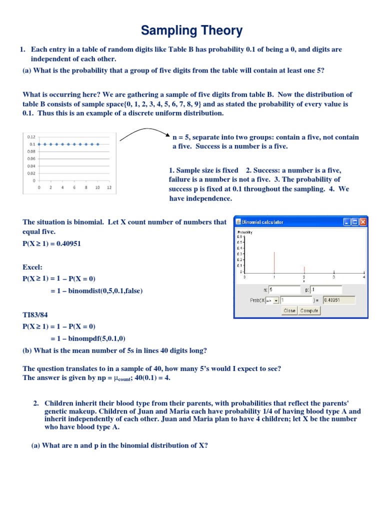 Sampling Theory Homework Help 1 | PDF | Probability | Probability And ...