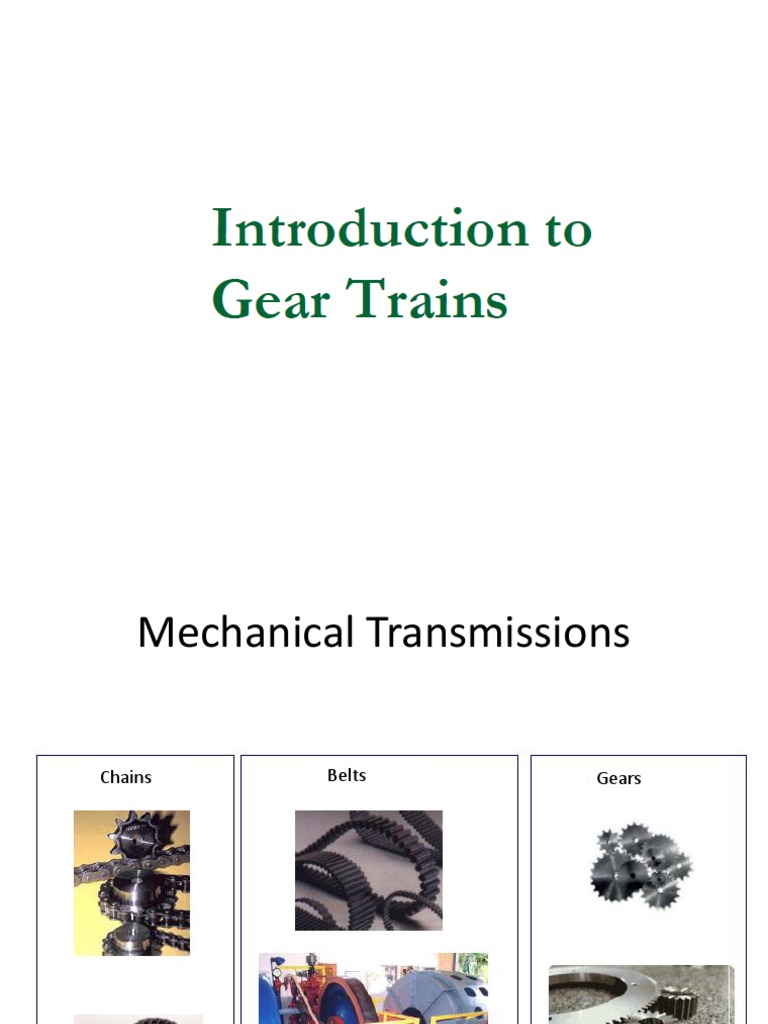 Gear Train PDF Gear Kinematics