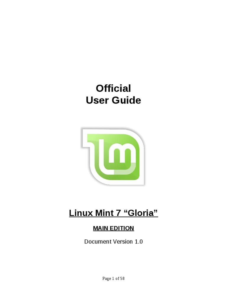 Official User Guide: Linux Mint 7 "Gloria" | PDF | Operating System | Linux