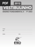 Vestibulinho 2012 Prova e Gabarito