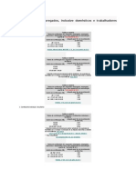 Tabela de contribuição mensal