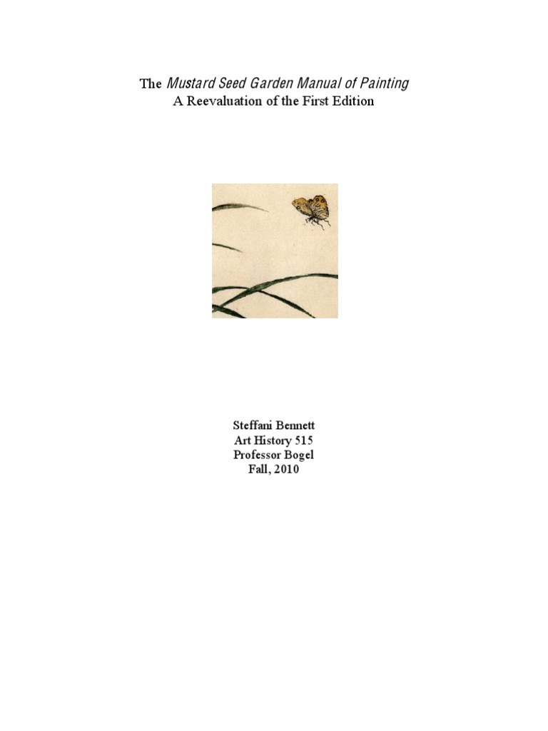 The Mustard Seed Garden Manual of Painting PDF Qing