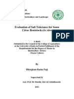 Evaluation of Salt Tolerance For Some Citrus Rootstocks in Vitro