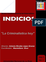 LA CRIMINALÍSTICA HOY. INDICIOS. AÑO 1. VOLUMEN 1.pdf