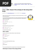 Linux / UNIX: Check If File Is Empty or Not Using Shell Script