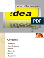 Idea Promotion Effectiveness: by K.Dinesh 1225112325 Mba - C
