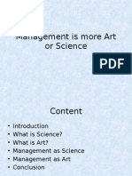 Management Is More Art or Science