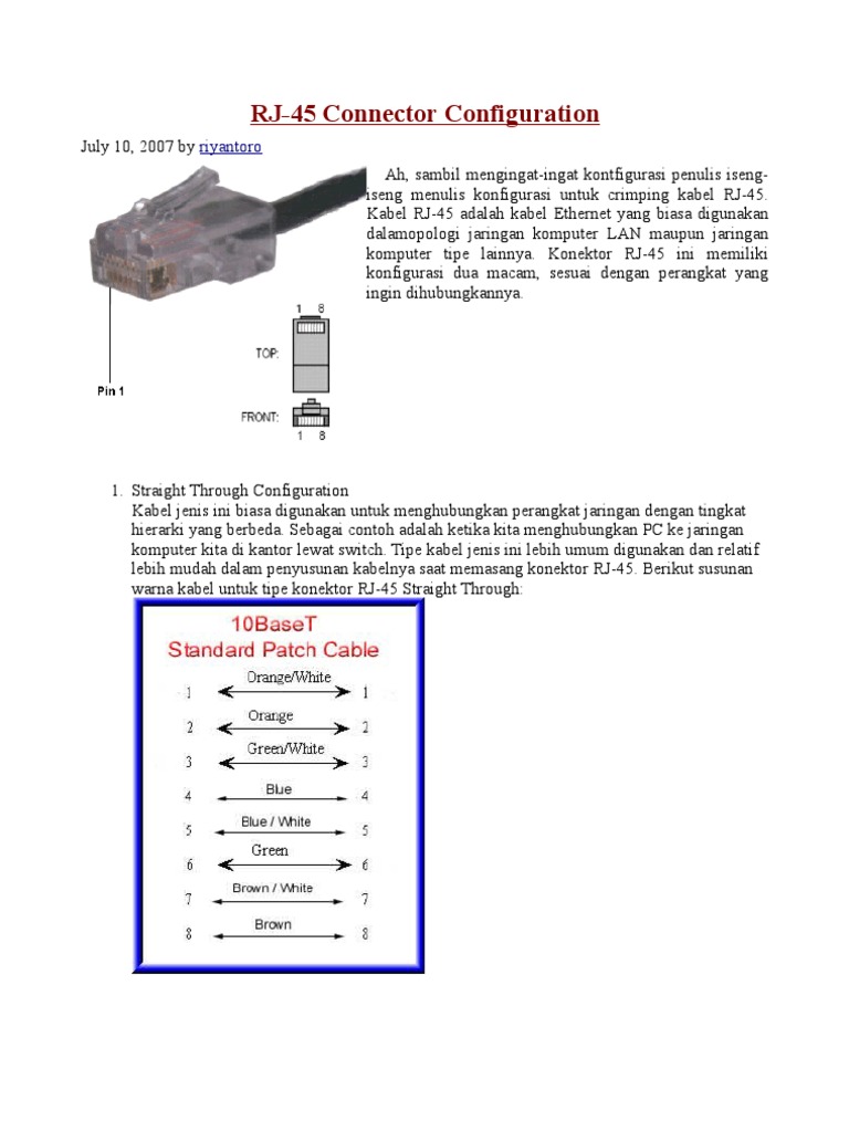 Membuat Konektor rj45 | PDF