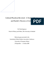 Cultural Pluralism Revisited [a Study of Herder and Parekh's Theories of Culture]