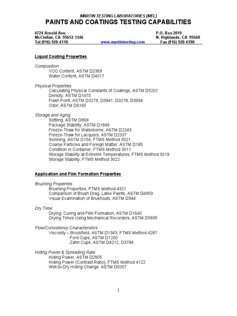 Paints and Coatings Testing Methods | PDF | Paint | Materials
