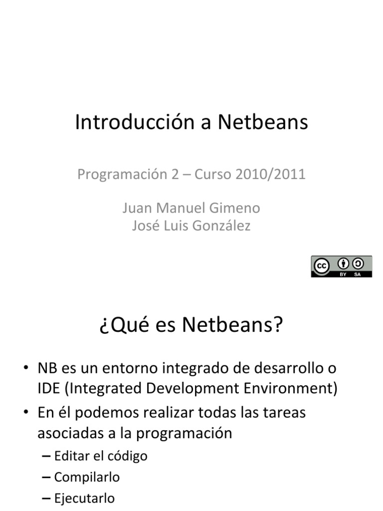 Introduccion De Netbeans Pdf