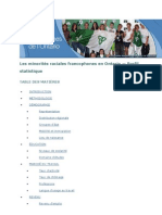 Les minorités raciales francophones en Ontario