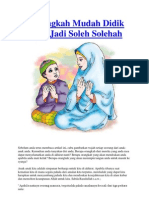 10 Langkah Mudah Didik Anak Jadi Soleh Solehah