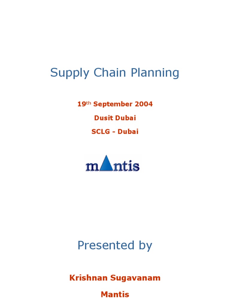 Supply Chain Planning Insights | PDF | Supply Chain | Inventory