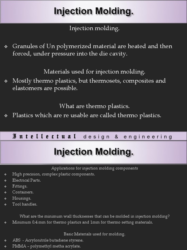 Injection Molding | PDF | Technology & Engineering