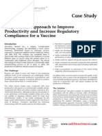 A Systematic Approach to Improve Productivity and Increase Regulatory Compliance for a Vaccine
