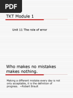 TKT Module 1: Unit 11 The Role of Error