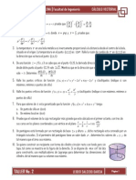 Taller No. 2 de Calculo Vectorial