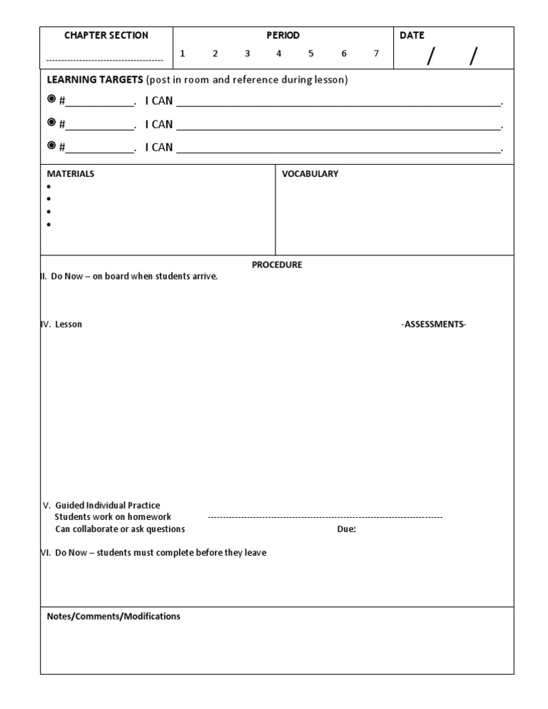 Lessonplan Format | PDF | Career & Growth