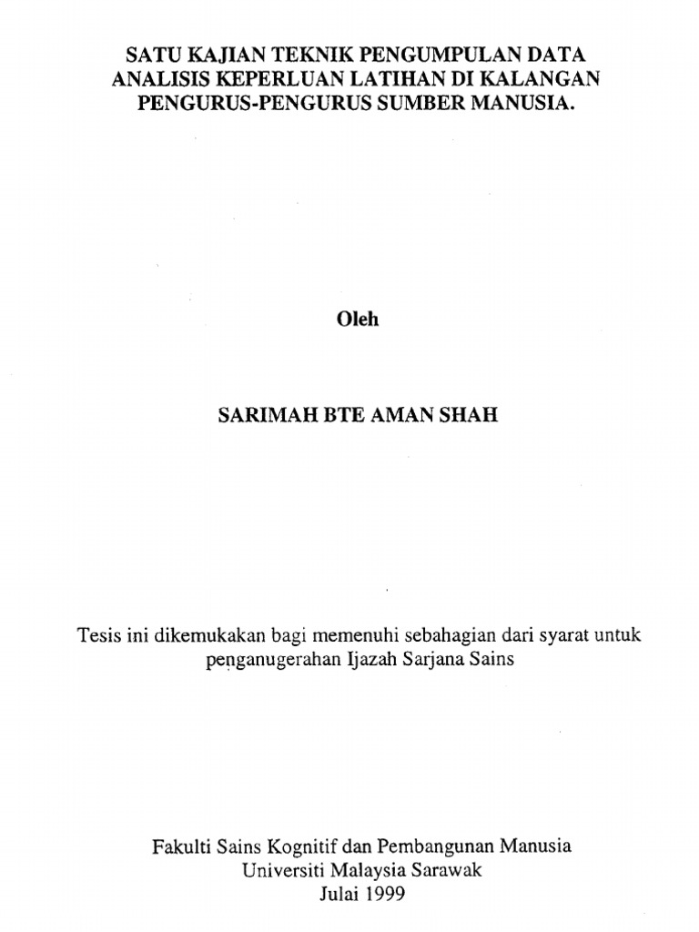 Contoh Soalan Analisis Keperluan Latihan - Contoh Soal2